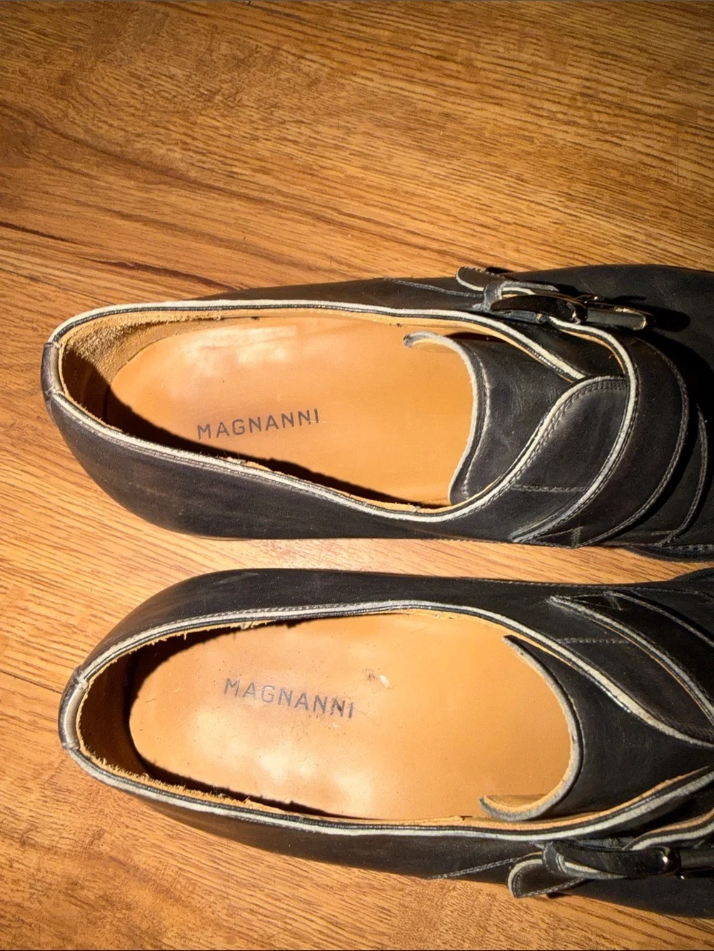 Magnanni Men's Marco II Monk Strap Leather Dress Shoes sz 13